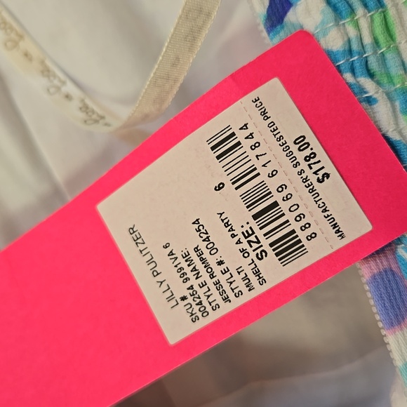 Lilly Pulitzer Colorful Sleeveless Dress with Lace Detail Sz 6 New - Picture 4 of 4